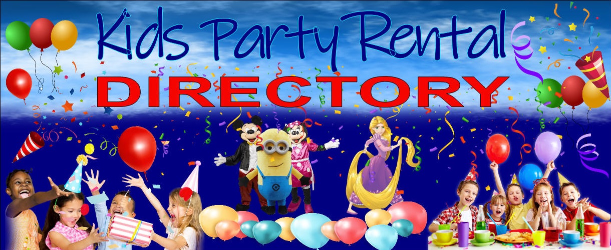 Find kids party rental equipment and entertainment services for children at the Kids Party Rental Directory
